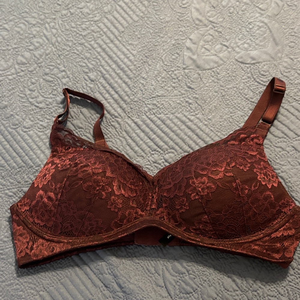 Torrid Lace Bra in Deep Burgundy